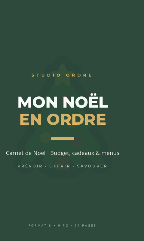 Carnet Mon Noël en Ordre